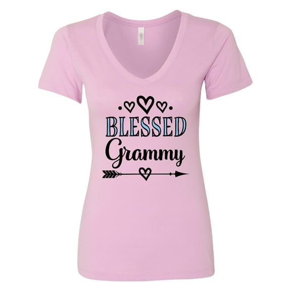 Inktastic Blessed Grammy Women's V-Neck T-Shirt
