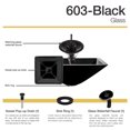 thumbnail image 2 of MR Direct 603 Black Vessel Sink Ensemble with an Antique Bronze finish waterfall faucet, pop-up drain, and sink ring., 2 of 7