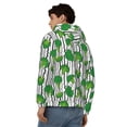 thumbnail image 4 of Wukai Broccoli 2 Print Men's Zip-Up Hoodie,Fleece Full-Zip Hoodie for Men, Hooded Sweatshirt-Small, 4 of 5