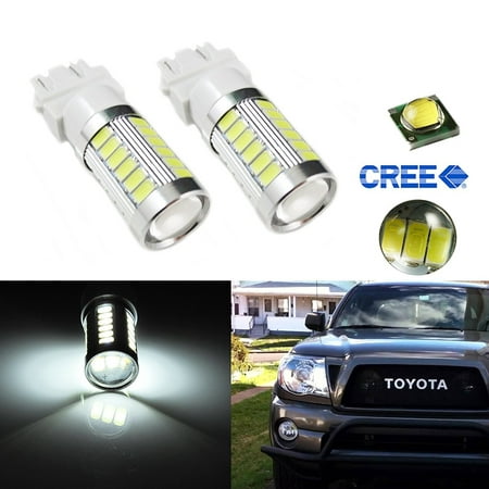 Xotic Tech 1 Pair White 3157 DRL 33-SMD For Daytime Running LED Light bulbs Lamps 4114 4157NA