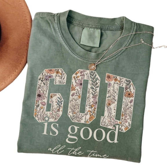 God Is Good Christian Bible Verse T-Shirt – Inspirational Faith Scripture Tee for Men & Women, Religious One-Sided Shirt for Daily Wear & Church