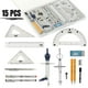 thumbnail image 2 of Set de geometría Mr. Pen Professional de 15 piezas con funda para artistas, 2 of 9