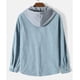 thumbnail image 4 of pstuiky mangas largas para hombre, Top de color liso para niños, top informal con capucha, top de manga larga con capucha camisetas de hombre l, 4 of 7