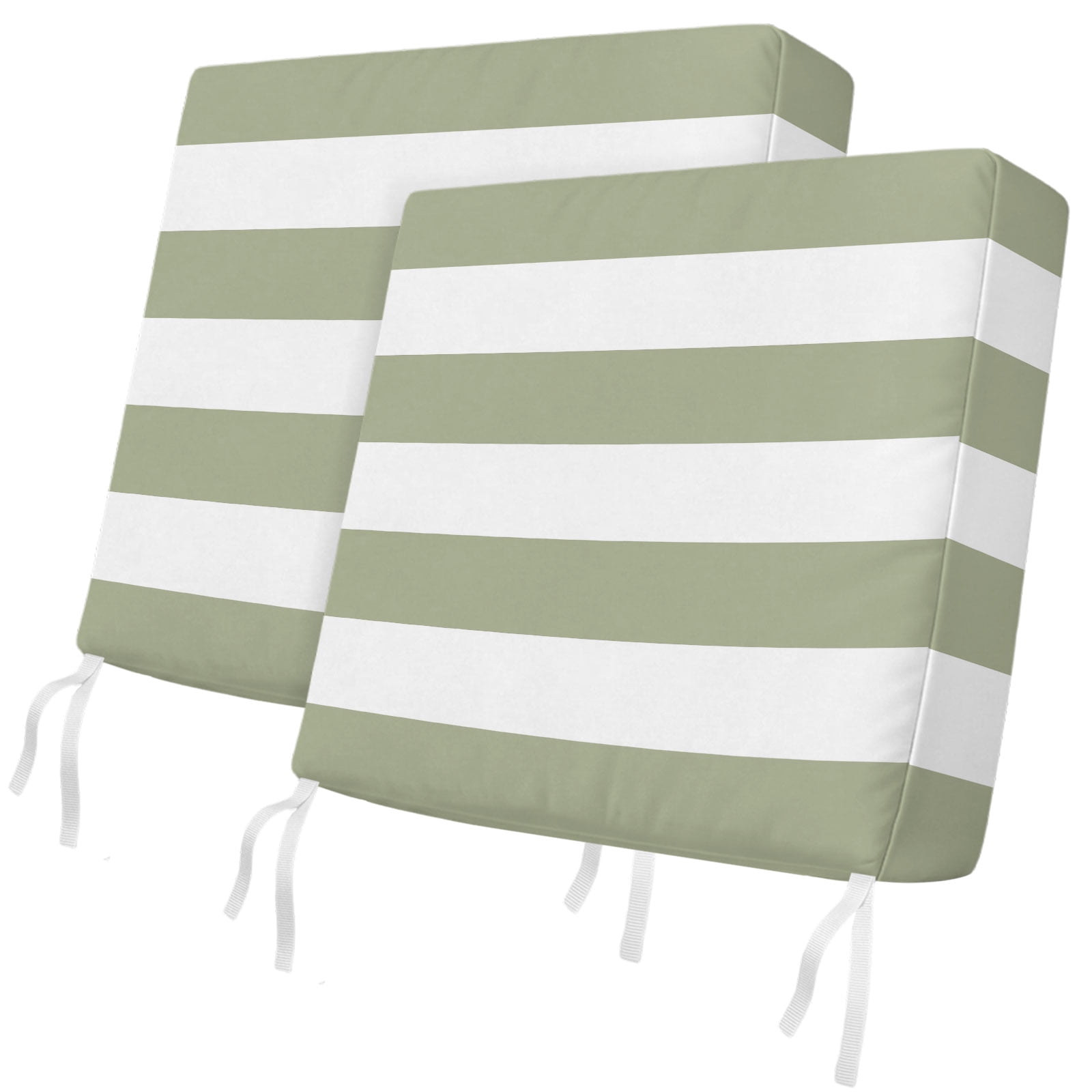 Geometric Numbers Design UPC 450223055682 - Dark Green Stripe 2 Pcs Patio Cushion Covers Modern ...