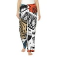 thumbnail image 2 of Kdxio Women's Comfy Stretch French FoodPrint Drawstring Pajama Pants-Medium, 2 of 9