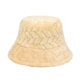 thumbnail image 2 of Yanyanz Bucket Hats for Women, Japanese And Korean Version of The New Plush Fishing Cap Female Basin Cap Autumn And Winter Warm Hat Ladies Outdoor Fashion Sun Hat, Hat White One Size, 2 of 4