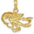thumbnail image 3 of Solid 14K Yellow Gold Textured Crawfish Charm - 12.8mm, 3 of 5