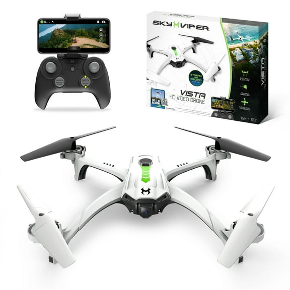 Sky Viper Vista HD Video RC Drone, Stream and Record, Optical Flow, Rechargeable Battery