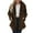 Black#005, variant on Womens Long Faux Fur Coats Leopard Long Sleeves Fall Thickened Coats Double-Sided Velvet Stand Collar Jackets with Pockets Lightweight Plush Zipper Outwear,Coffee M