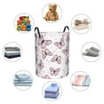 thumbnail image 6 of Kll Pink Butterflies (2) Waterproof Foldable Laundry Hamper Bucket With Handles For Storage Bin,Kids Room,Home Organizer (Small), 6 of 8