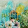 thumbnail image 2 of Phillip, Jamie 26x26 Gold Ornate Wood Framed with Double Matting Museum Art Print Titled - Spring Cottage, 2 of 4