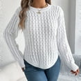 thumbnail image 6 of Ashirexll Sweaters for Women Trendy, Pullover Sweaters for Women, Women's Solid Color Long Sleeve Round Neck Pullover Knit Sweater Basic Top, 6 of 7