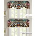 thumbnail image 2 of Daisy Flower Butterfly Bushes Window Curtain Living Room Kitchen Cabinet Tie-up Valance Curtain Rod Pocket Valance, 2 of 6