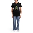 thumbnail image 4 of CafePress - Penguin Irish Shamrock Women's Dark Pajamas - Women's Short Sleeve Print T-Shirt and Pants Dark Cotton Pajama Set, 4 of 7
