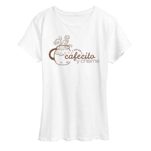 Instant Message - Cafecito Y Chisme - Women's Short Sleeve Graphic T-Shirt