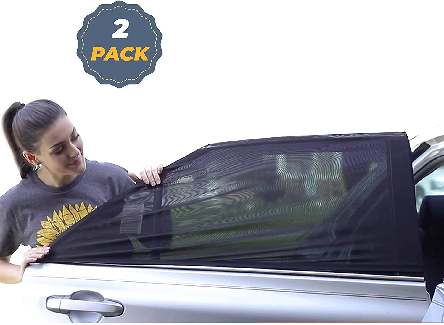 EcoNour Car Curtains for Rear Windows (2 Pack) | Car Privacy Magnetic Sun  Shades for Side Windows Protect Your Baby Against Sun | Car Window Blinds