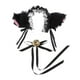 thumbnail image 1 of Conjunto de accesorios para disfraz de cosplay con diadema y gargantilla de campana con orejas de gato para mujer Negro, 1 of 7