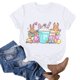 thumbnail image 4 of Blusas de Manga Corta para las Mujeres Divertida Impresión Cuello Redondo Camiseta Vintage, Blusas de Primavera para las Mujeres, 4 of 4