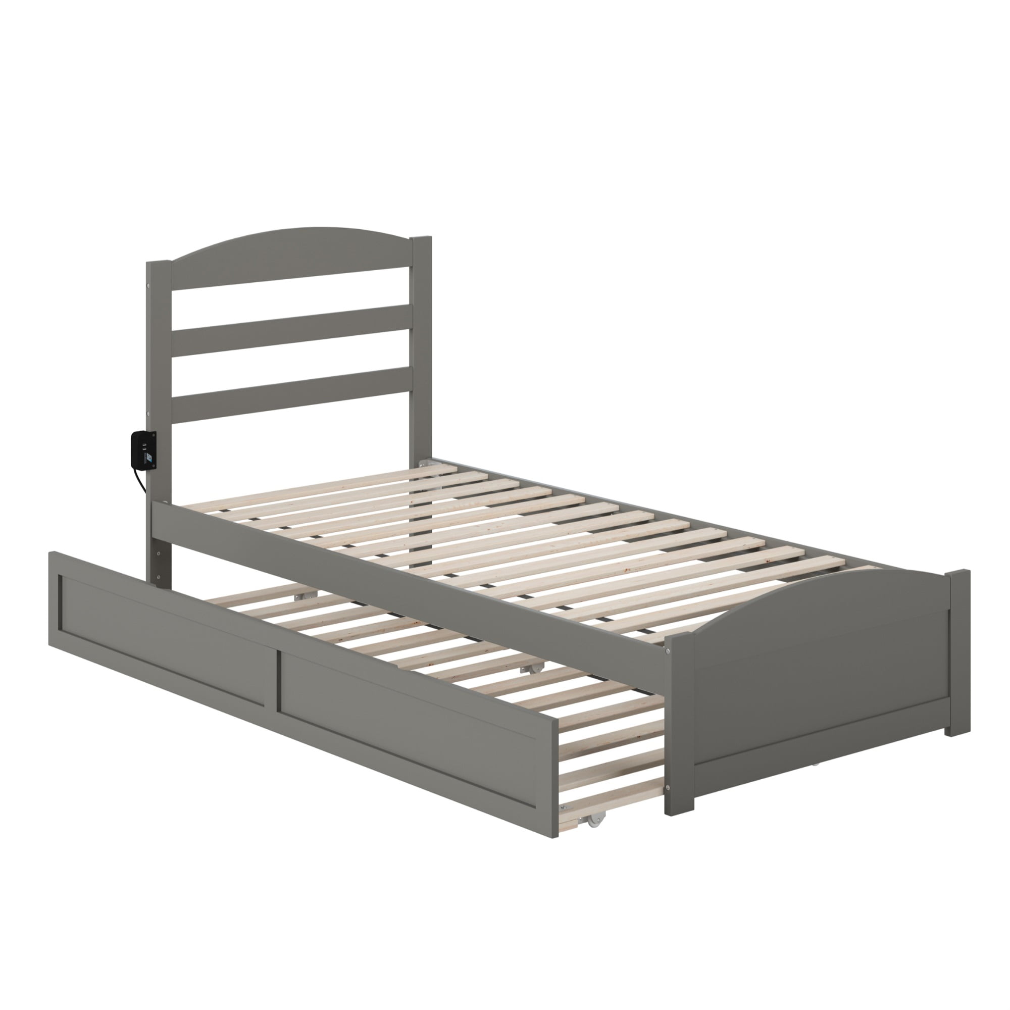 Warren Twin Extra Long Bed with Footboard and Twin Extra Long Trundle