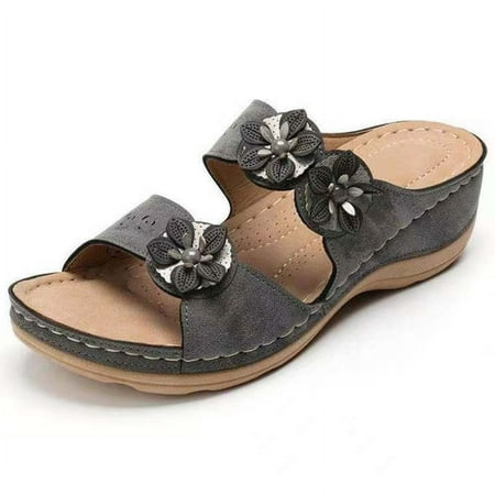 

Wedge Sandals for Women Summer Casual Beach Wedge Shoes Slip on Platform Slipper Mules Open Toe Shoes