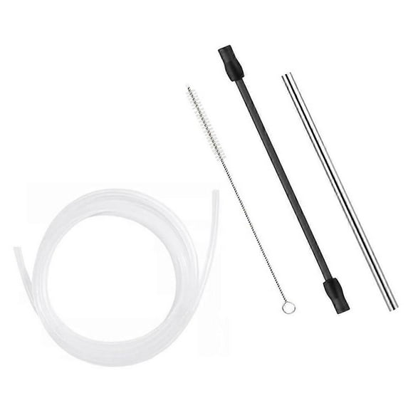 Stainless Steel Milk Tube Silicone Milk Hose with Brush, for