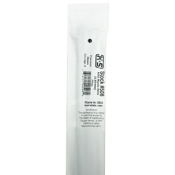 K&S 1/8 in. D X 36 in. L Steel 12 Ga. Music Wire K&S 1/8 in. D X 36 in. L Steel 12 Ga. Music Wire