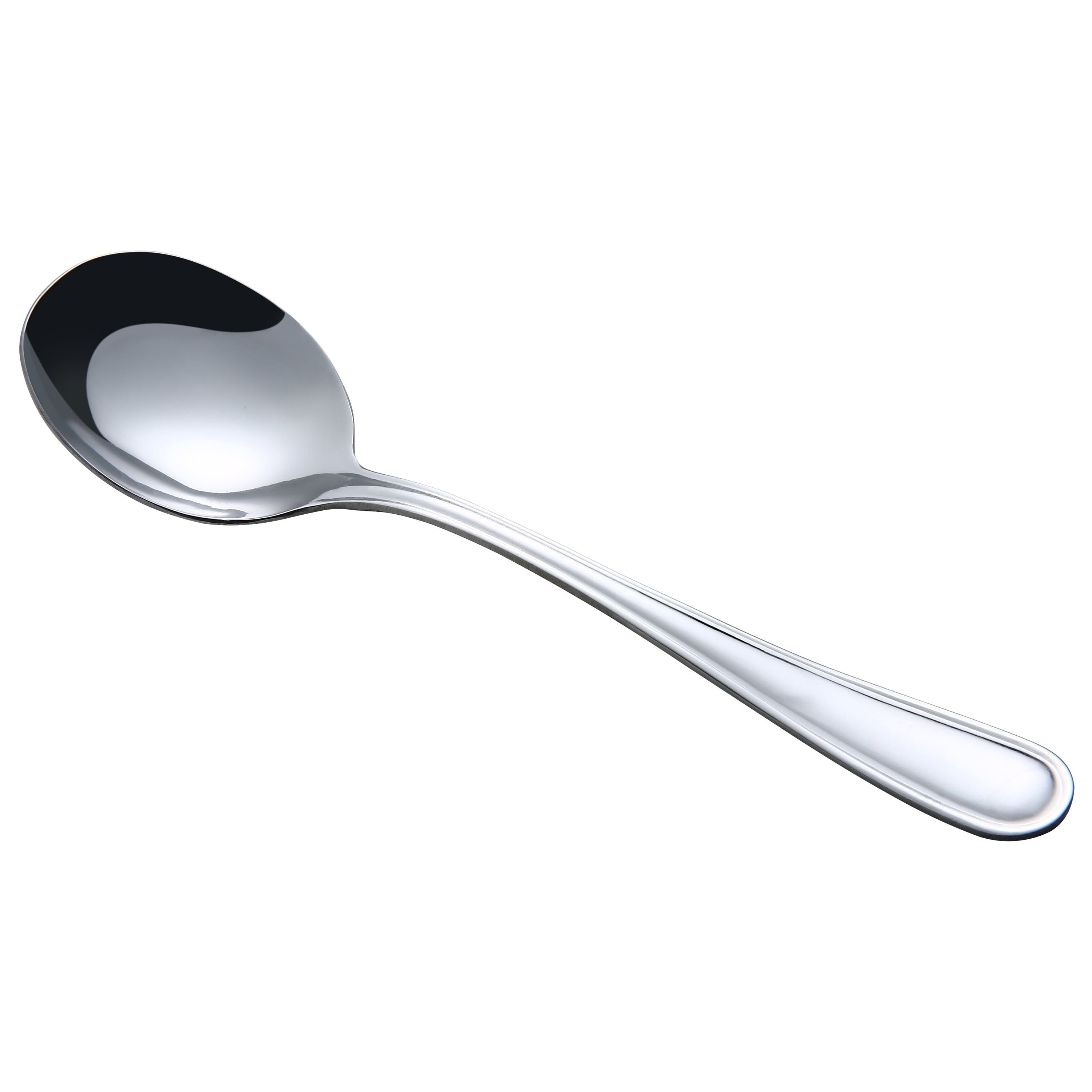 Mainstays Fleetline Adult Stainless Steel Soup Spoon,3-Pack