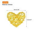 thumbnail image 2 of 20uds Corazón Forma Ratán Bola Jarrón Relleno Natural Ratán para San Valentín Día Decoración Boda Hogar Decoración Amarillo 2.36 Pulgadas, 2 of 5