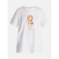 thumbnail image 5 of No Boundaries Sleepwear Oversized Graphic Cotton Tee, Women’s and Women’s Plus XXS-3X, 5 of 5