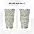 thumbnail image 3 of Lsque Leaves Pattern 20oz Car Cup with Lid and Straw, Insulated Coffee Cup with Straw Topper, Spill Proof Travel Coffee Mug, Stainless Steel Tumble-Straw Three-piece Set, 3 of 8