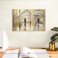 thumbnail image 3 of Elephant Stock To The Metro Wall Art - Horizontal Canvas Wall Art - Living Room Wall Decor - Places Canvas - Beige And Red Decor By Julia Purinton - 12" x 8", 3 of 8