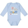 thumbnail image 3 of Inktastic I Love My Mommy Cute Elephants with Moon and Stars Boys or Girls Long Sleeve Baby Bodysuit, 3 of 5