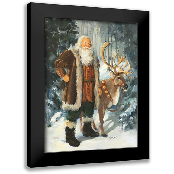 Comish, Susan 11x14 Black Modern Framed Museum Art Print Titled - Woodland Santa