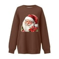 thumbnail image 2 of Birdeem Chandail en Molleton de Noël à Col Rond en Polaire Fine pour Femmes, Manches Longues, Coupe Ample, Chandails en Molleton de Noël pour Femmes, Hauts de Noël pour Femmes, 2 of 5
