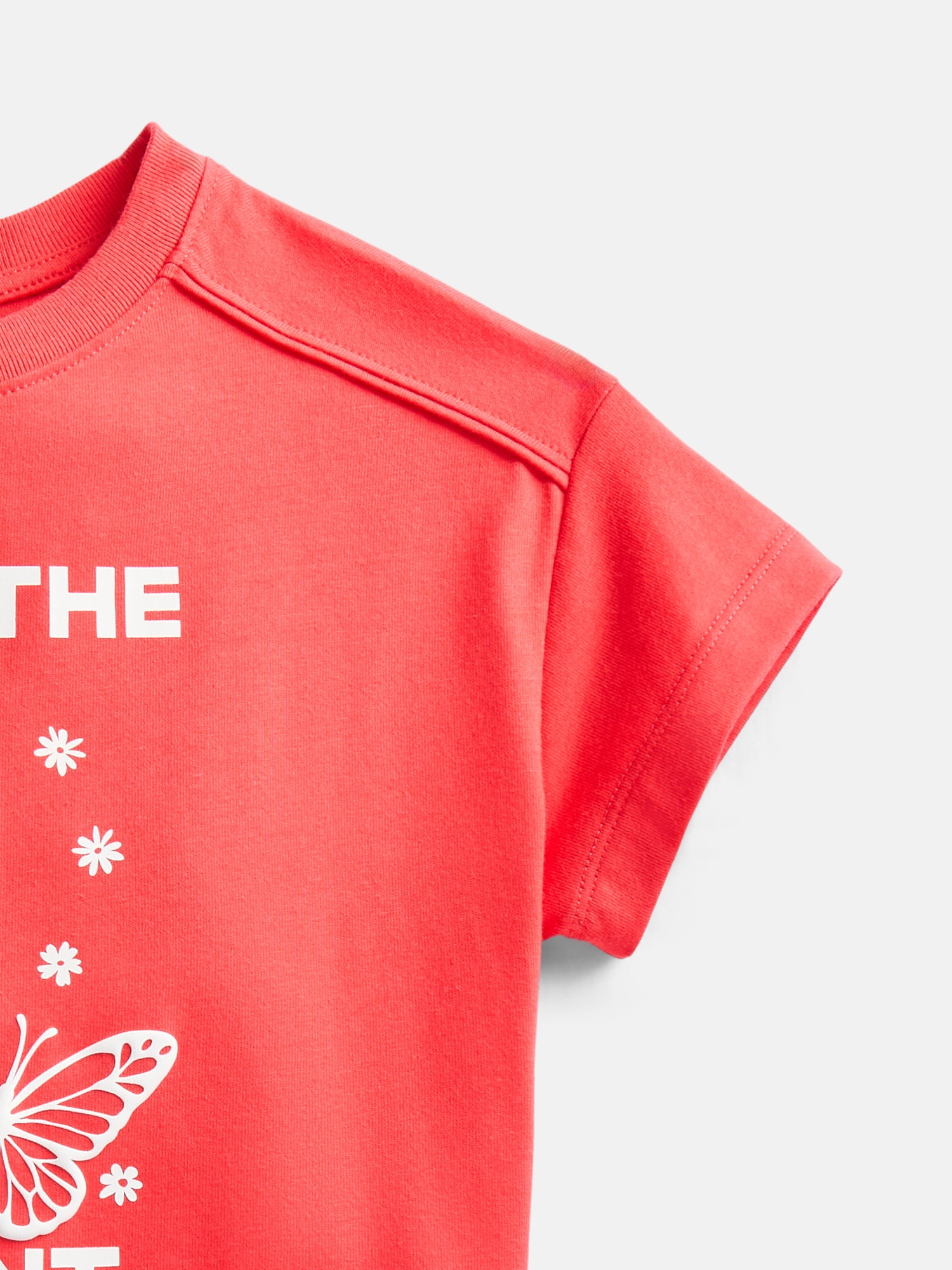 Wonder Nation Girls Graphic Tee with Short Sleeves, Sizes 4-10
