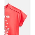 thumbnail image 3 of Wonder Nation Girls Graphic Tee with Short Sleeves, Sizes 4-10, 3 of 3