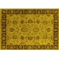 thumbnail image 1 of Ahgly Company Machine Washable Indoor Rectangle Oriental Yellow Traditional Area Rugs, 6' x 9', 1 of 4