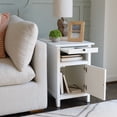 thumbnail image 4 of Powell Bryson Indoor Side Accent Table with Storage and Built-In USB Port, White, 4 of 20
