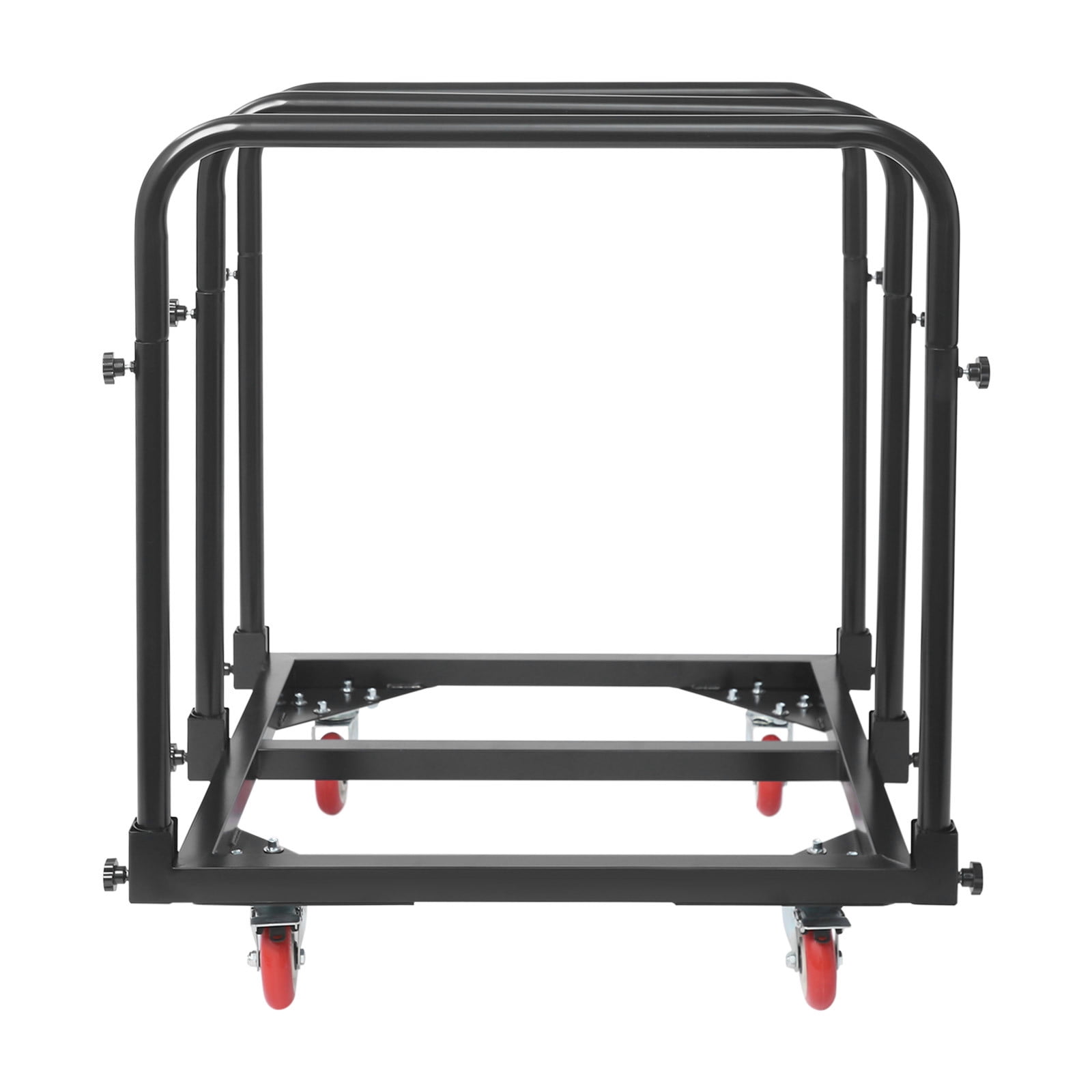 ToppiJoy Heavy Duty Hand Truck Dolly with 4 Swivel Casters, Industrial Hand Cart Hold up to 1400lbs for Plywood, Warehouse, Factory, Workshop (Black)