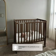 Delta Children Lee Portable Folding Mini Crib with 1.5-Inch Mattress - Greenguard Gold Certified, Chestnut