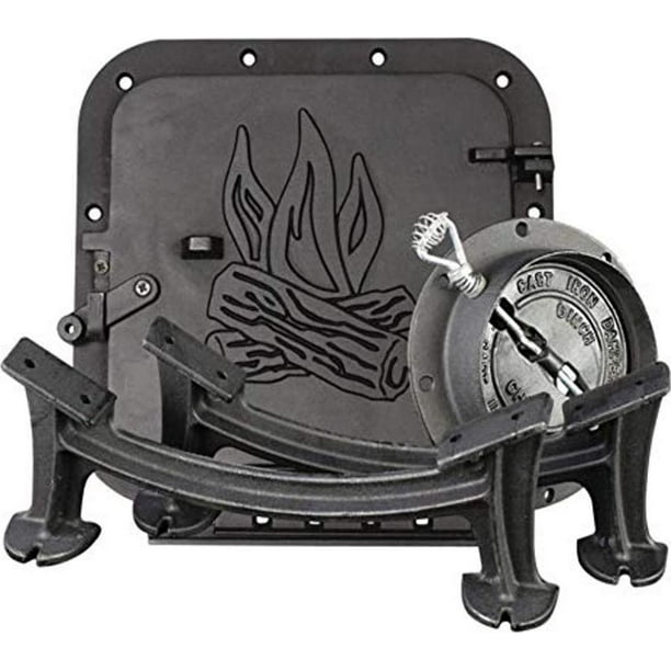 US Stove BSK1000 Barrel Camp Stove Kit, Black