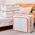 thumbnail image 1 of USHOBE Zipper Design Pillow Storage Bag Transparent Mesh Dustproof 1Pack, 1 of 7