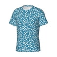 thumbnail image 3 of Yiaed Beautiful Floral Print Mens Short Sleeve Tight Fit T-Shirt, Crewneck Casual Tee-Medium, 3 of 5