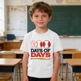thumbnail image 5 of Kids 100 Days of School Shirt Baseball Themed Celebration Top Soft Cotton Comfortable Tshirt 3-10 Years White,Size 4 T, 5 of 6