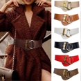 thumbnail image 2 of Fashion Ladies Waist Belt with Half Round Buckle Sturdy Leather Clothes Accessory for Clothes Decoration, 2 of 5