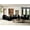 Black, variant on Roundhill Furniture Solenne 4-Piece Living Room Set, Oversized Sofa, Loveseat, Chair and a Half, and Ottoman with Jumbo Corduroy Upholstery, Reversible Cushions, Black