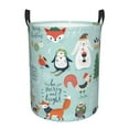 thumbnail image 6 of Lsque Christmas Winter Animals pattern Laundry Hamper Basket, Tall Woven Rope Hamper Basket for Clothes, Lightweight Storage Basket, Collapsible Waterproof-Medium, 6 of 8