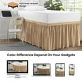 thumbnail image 4 of SGI Bedding Dorm Room Bed Skirt | Twin XL 32" Ruffled Microfiber Bed Skirt | Fade Resistant, Wrinkle Free, Anti-static, Decorative, Extra Storage Space, Clutter-Free | Taupe, 4 of 8