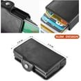thumbnail image 3 of Card Holder, Men Credit Card Holder, Slim Card Case Front Pocket Anti-theft-RFID Auto Pop up Travel Thin Wallets for Men, 3 of 5