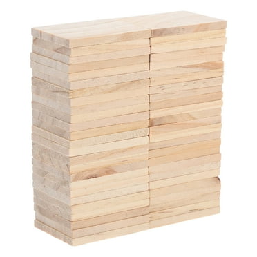 Worgeous 50pcs Diy Blank Wooden Craft Plaques Unfinished Wood Pieces Creative Fun Wood Building Blocks Carving Wooden Blocks For Crafts